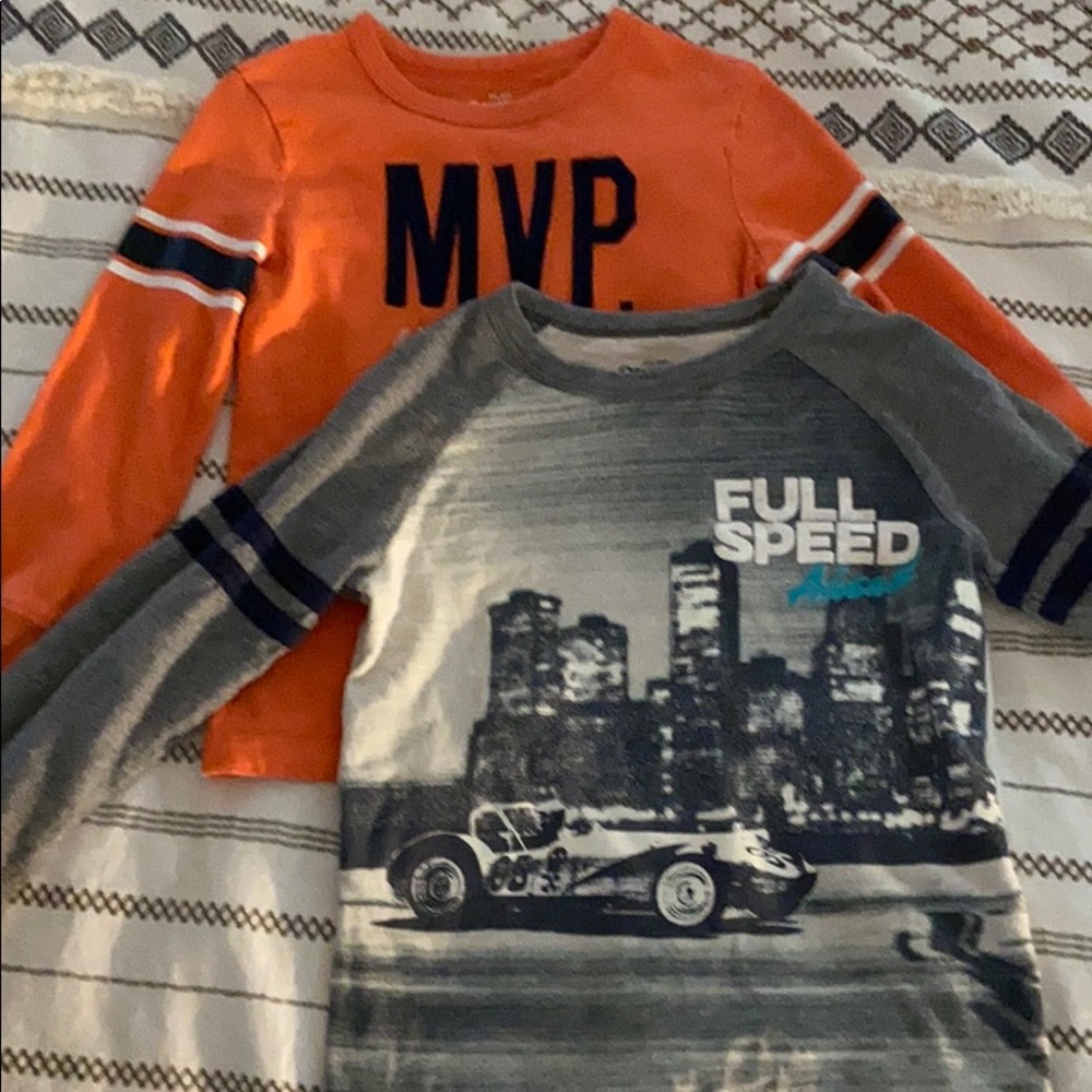 Lot of 2 Oshkosh B’Gosh size 5 long sleeve tshirts